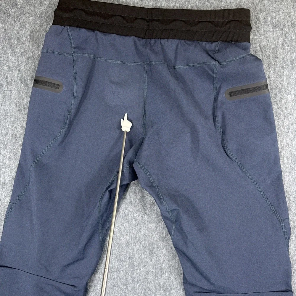 Bylt Pants Mens M Navy Blue Elite Joggers Drawstring Stretch Taper Performance